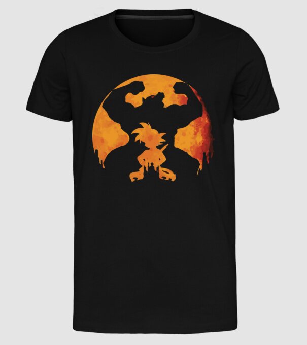 goku sunset model negru pe tricou