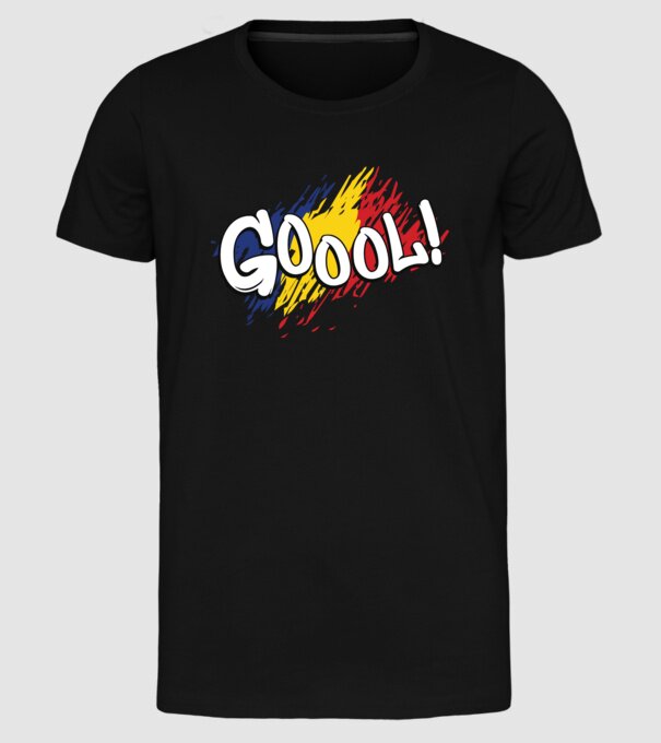 GOOOL model negru pe tricou