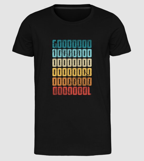 GOOOL retro model negru pe tricou