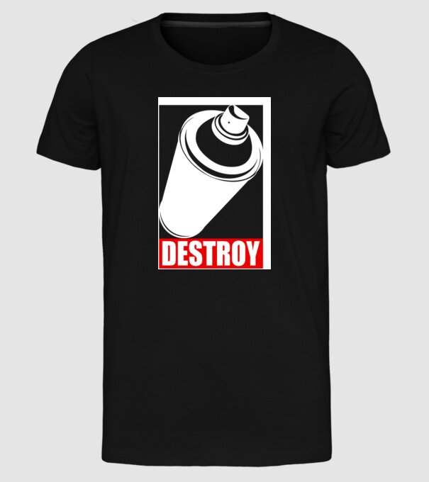 Graffiti model negru pe tricou