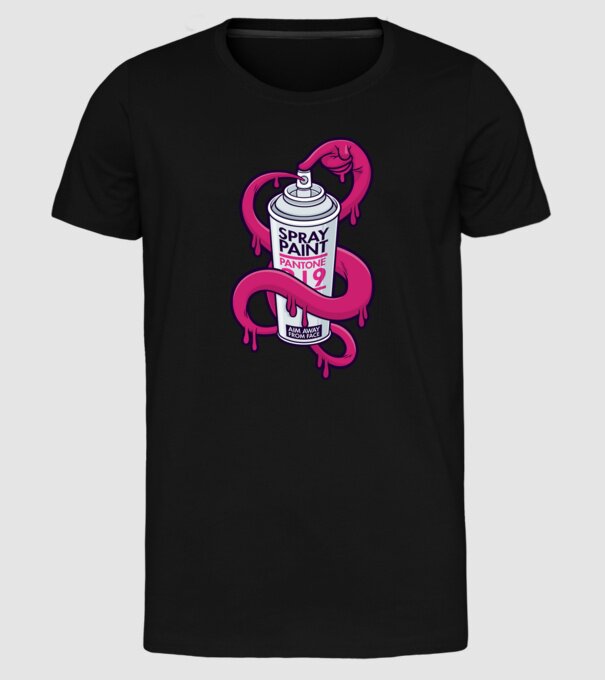 Graffiti model negru pe tricou
