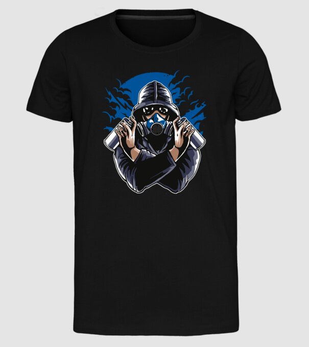 Graffiti model negru pe tricou