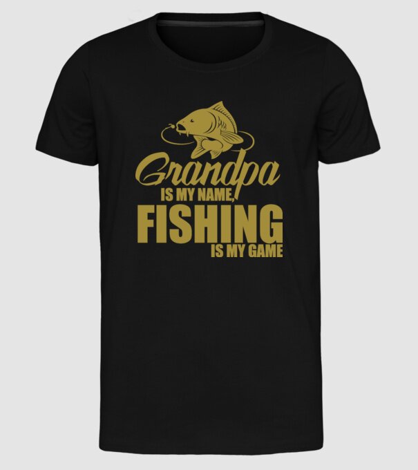 Grandpa is my name model negru pe tricou