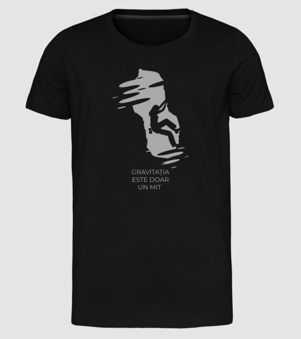 gravitația este doar un mit model negru pe tricou
