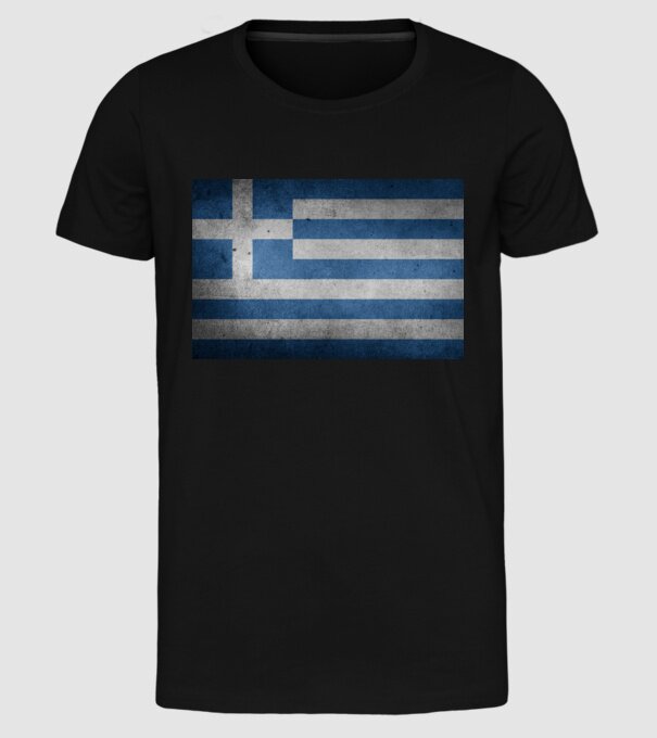 GREECE model negru pe tricou