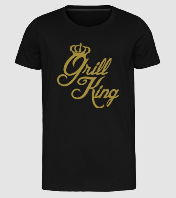 Grill King model negru pe tricou