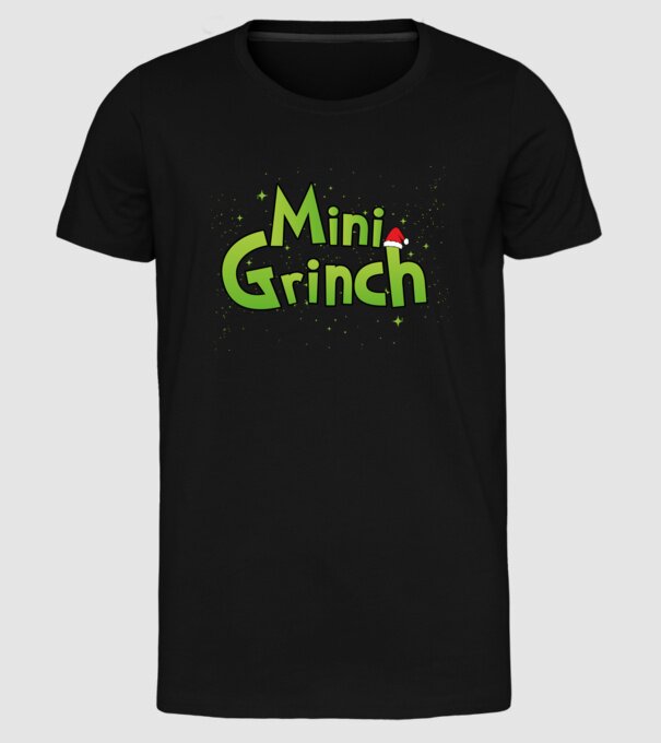 Grinch Family Mini Grinch model negru pe tricou