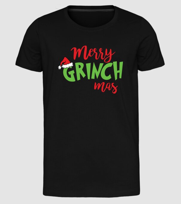 Grinchmas model negru pe tricou