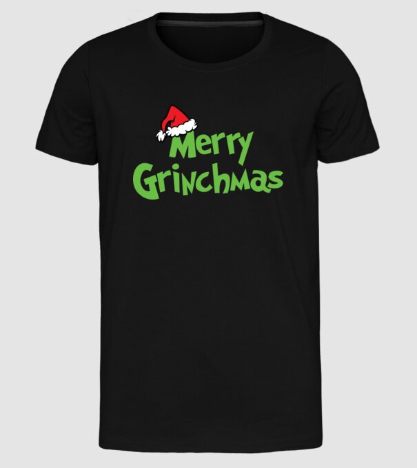 Grinchmas model negru pe tricou