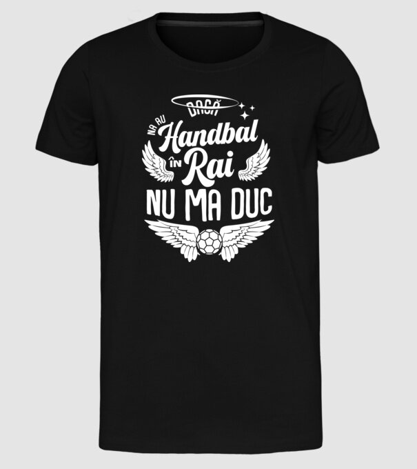 Handbal în Rai model negru pe tricou