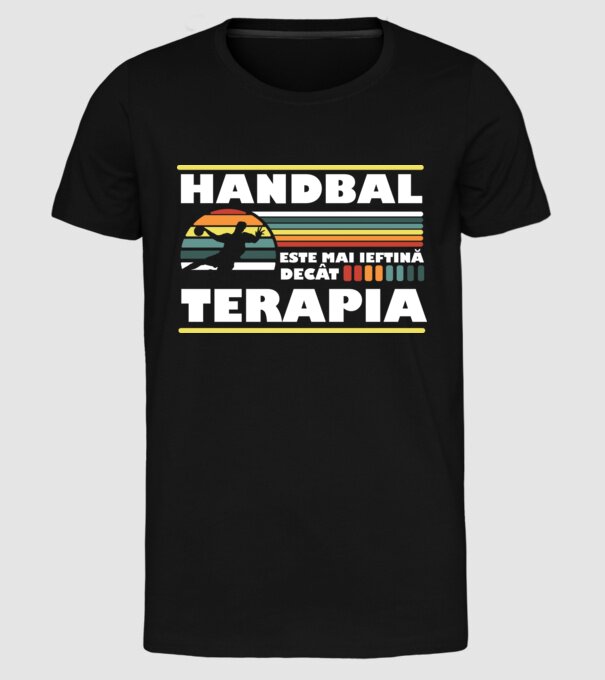 Handbal terapia model negru pe tricou