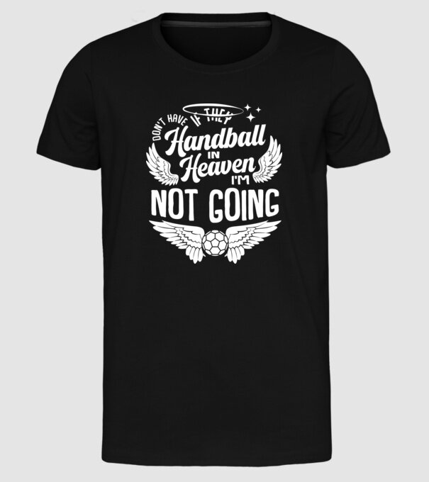 Handball in Heaven model negru pe tricou