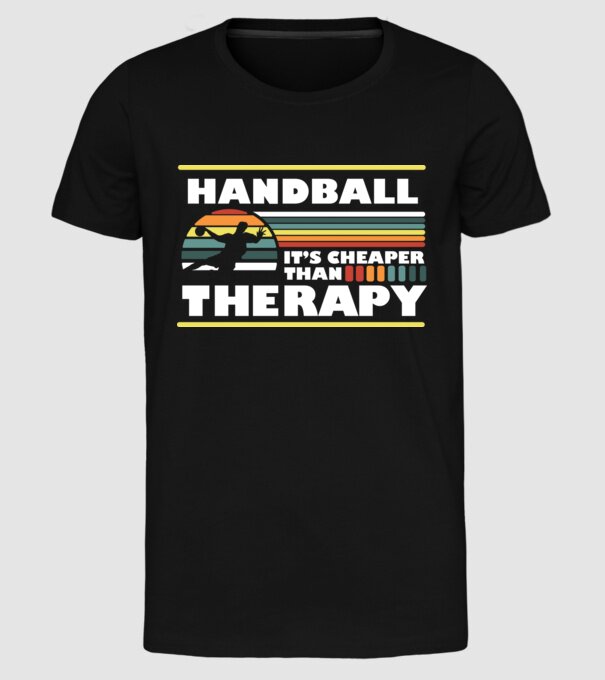 Handball therapy model negru pe tricou