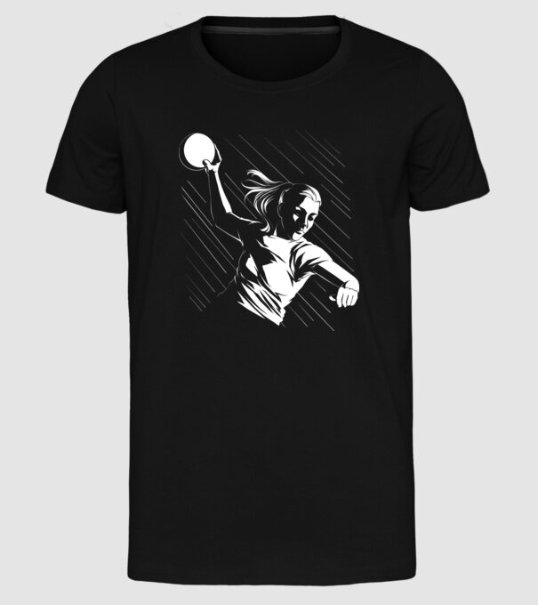 Handballer model negru pe tricou
