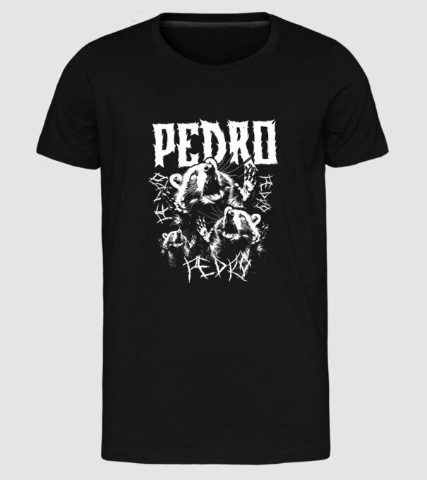 Heavy Metal pedro model negru pe tricou