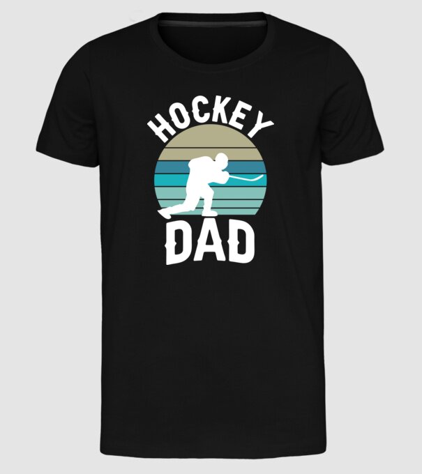 Hockey dad model negru pe tricou