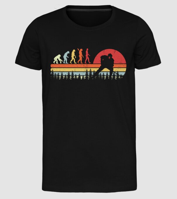 Hockey evolution model negru pe tricou