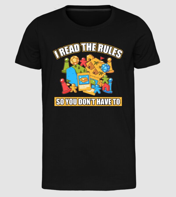I read the rules model negru pe tricou