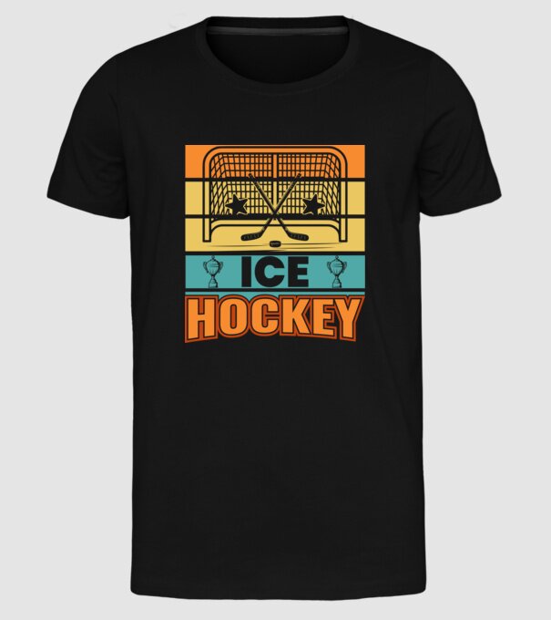 Ice Hockey model negru pe tricou