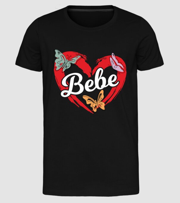 Bebe model negru pe tricou