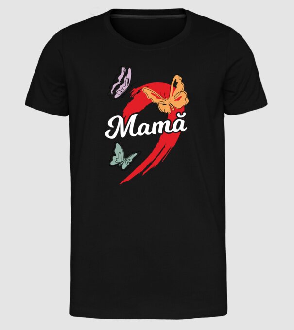Mamă model negru pe tricou
