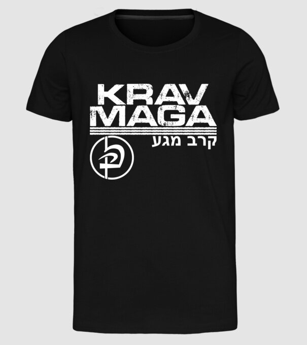 Krav Maga model negru pe tricou