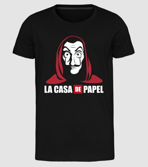 la cas de papel logo model negru pe tricou