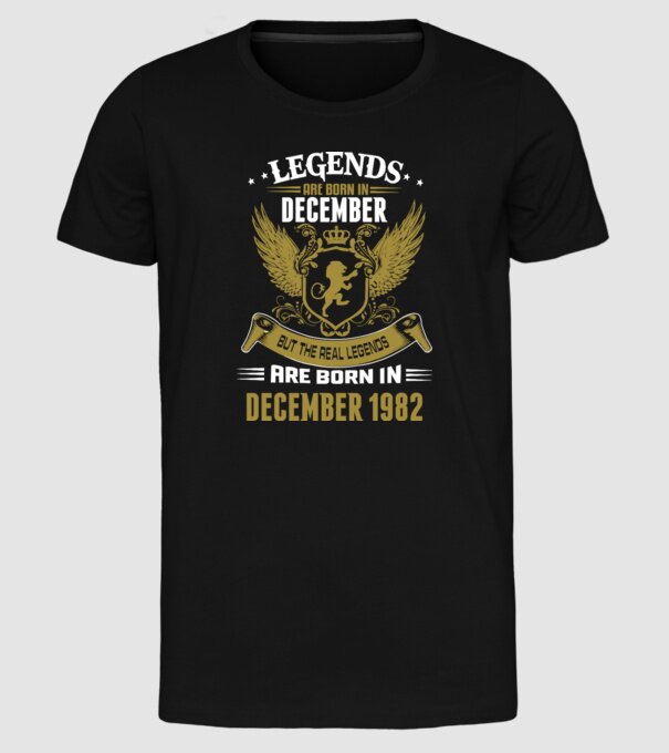Legends born model negru pe tricou