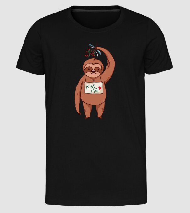 Leneș model negru pe tricou