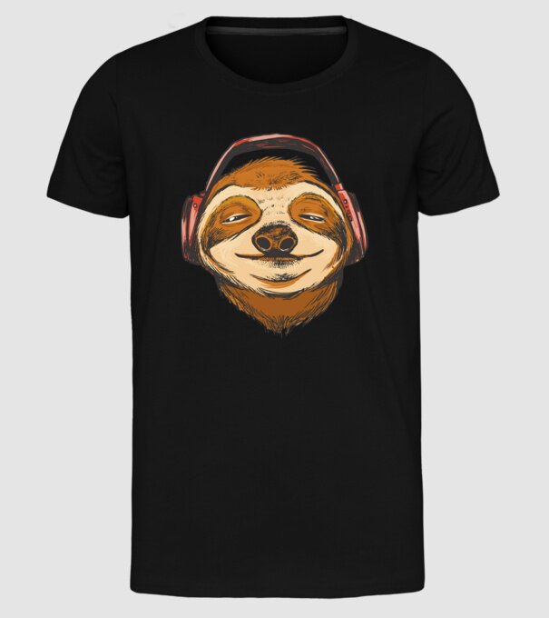 Leneș model negru pe tricou
