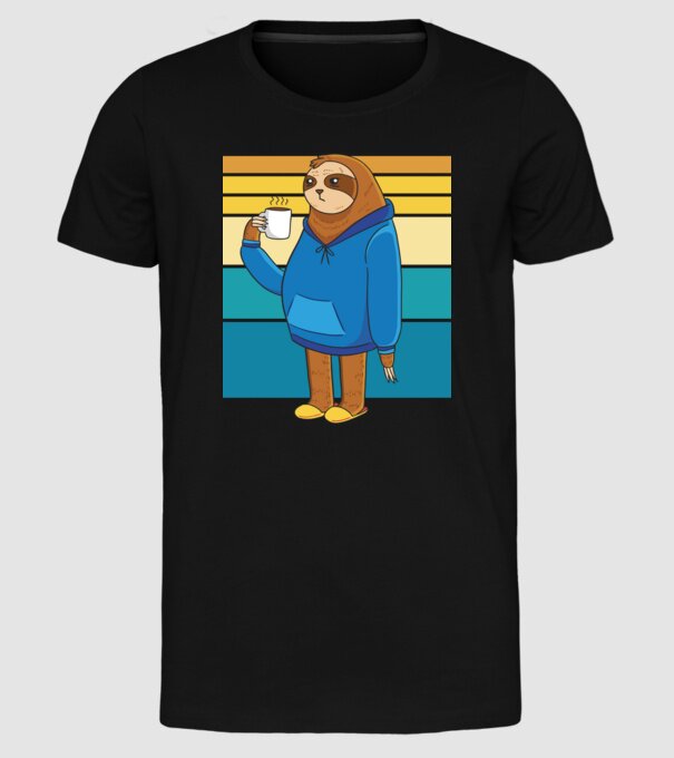 Leneș model negru pe tricou