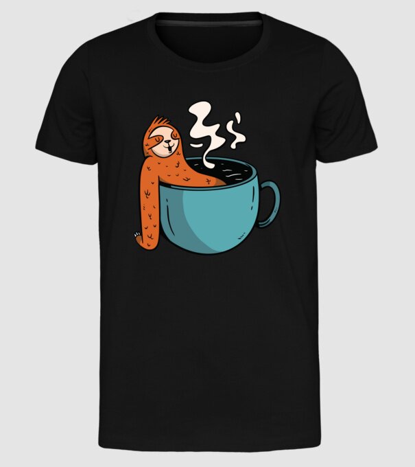 Leneș model negru pe tricou