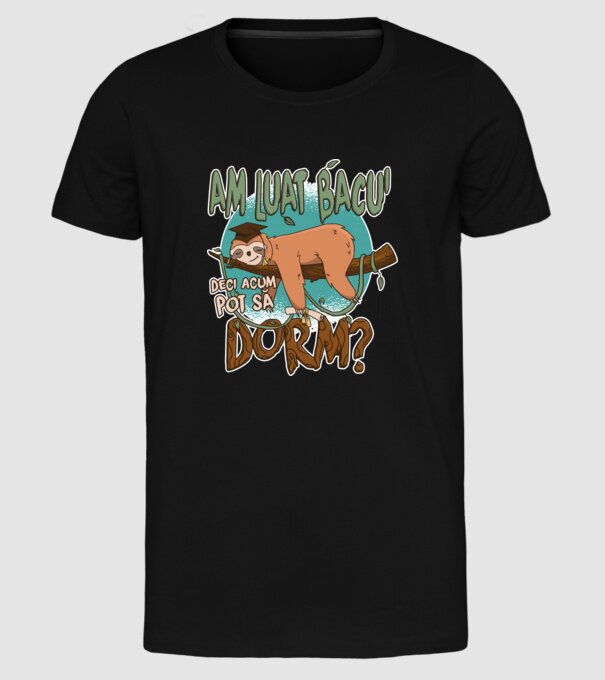 Leneș absolvent 2 model negru pe tricou