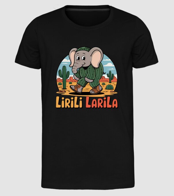 Lirili Larila model negru pe tricou