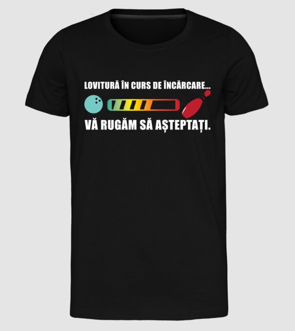 lovitură în curs de încărcare .. vă rugăm să așteptați. model negru pe tricou