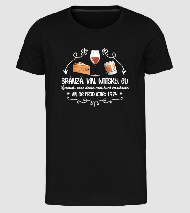 Lucruri, care devin mai buni cu vârsta 1974 50 de ani model negru pe tricou