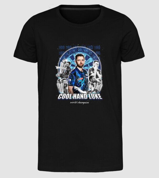 Luke Humphries World Champion model negru pe tricou
