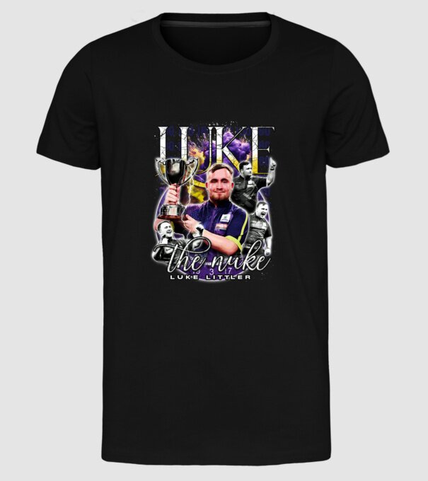 Luke the nuke model negru pe tricou