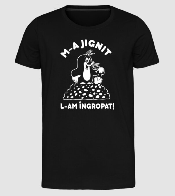 M-a jignit, l-am îngropat model negru pe tricou