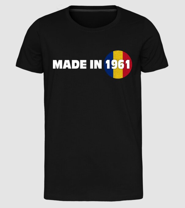 made in 1961 retro vintage model negru pe tricou