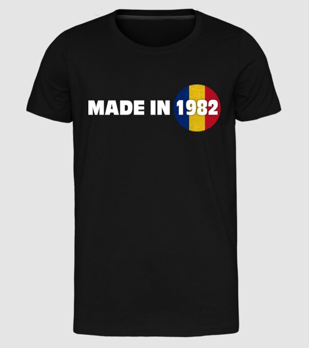 Made in 1982 retro vintage model negru pe tricou