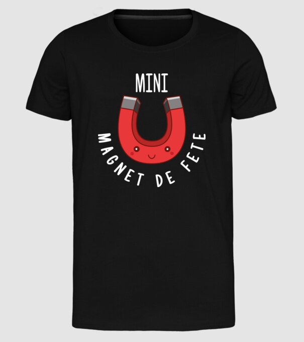Mini magnet de fete model negru pe tricou
