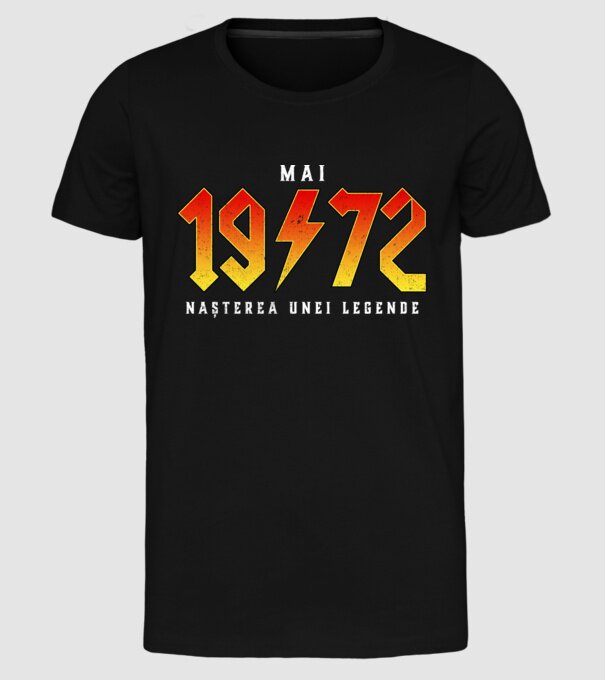 Mai - 1972 - nașterea unei legende model negru pe tricou