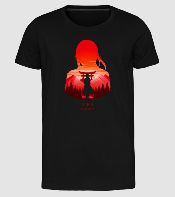 Makima model negru pe tricou