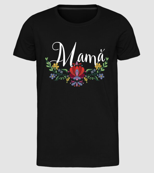 Mamă model negru pe tricou
