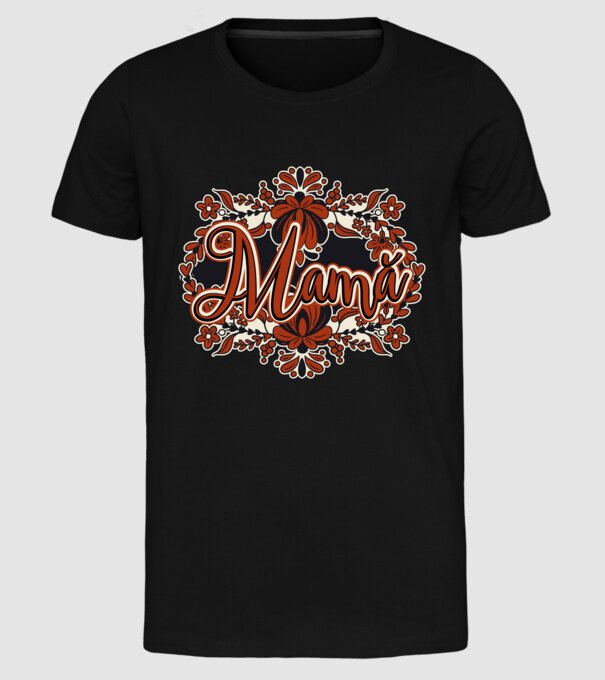 Mamă model negru pe tricou