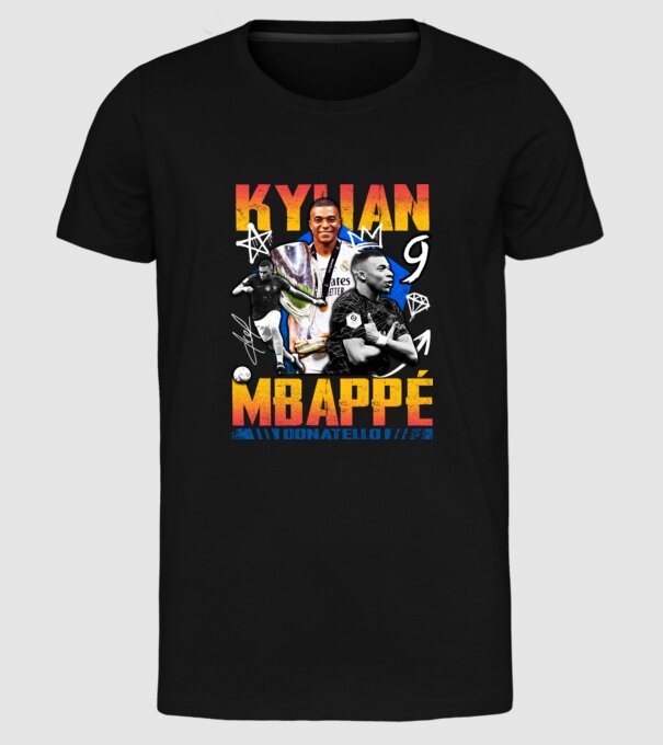 Mbappé tribute model negru pe tricou