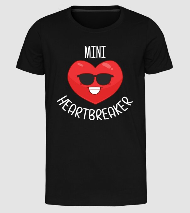 mini heartbreaker model negru pe tricou