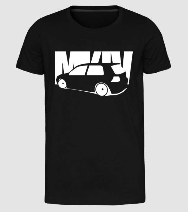 MK4-Golf model negru pe tricou