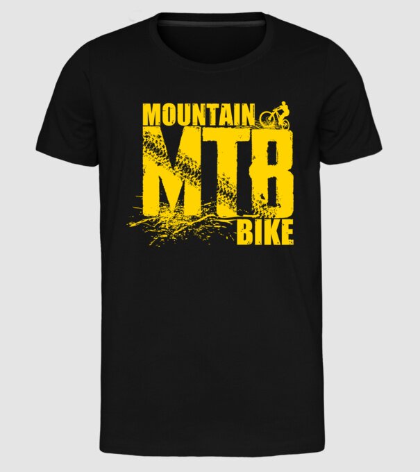 MTB model negru pe tricou
